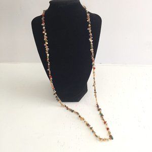 Earth Tone Stone &  Bead Necklace